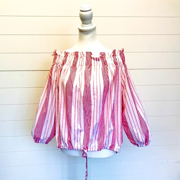 GAP Tops - GAP Off The Shoulder Crop Top With A Balloon Sleeve